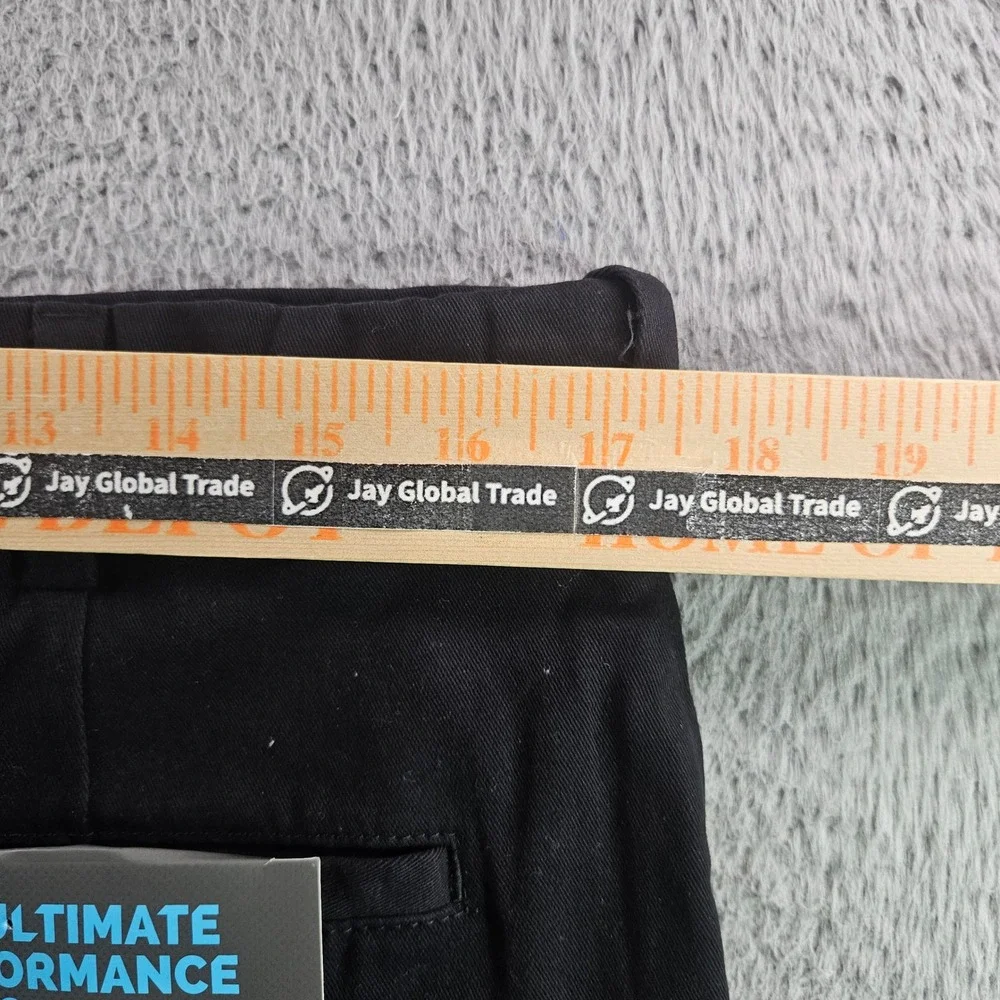 Savane Ultimate Performance Chino Mens 34x32 Black Flat Front Stretch Pants‎ NEW